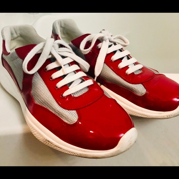 Prada size 11 (12US) patent red leather - Picture 2 of 5